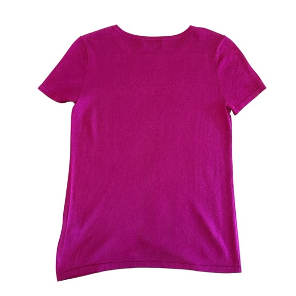 Saks Fifth Avenue Pink Fitted Short Sleeve T-Shirt - Picture 6 of 7